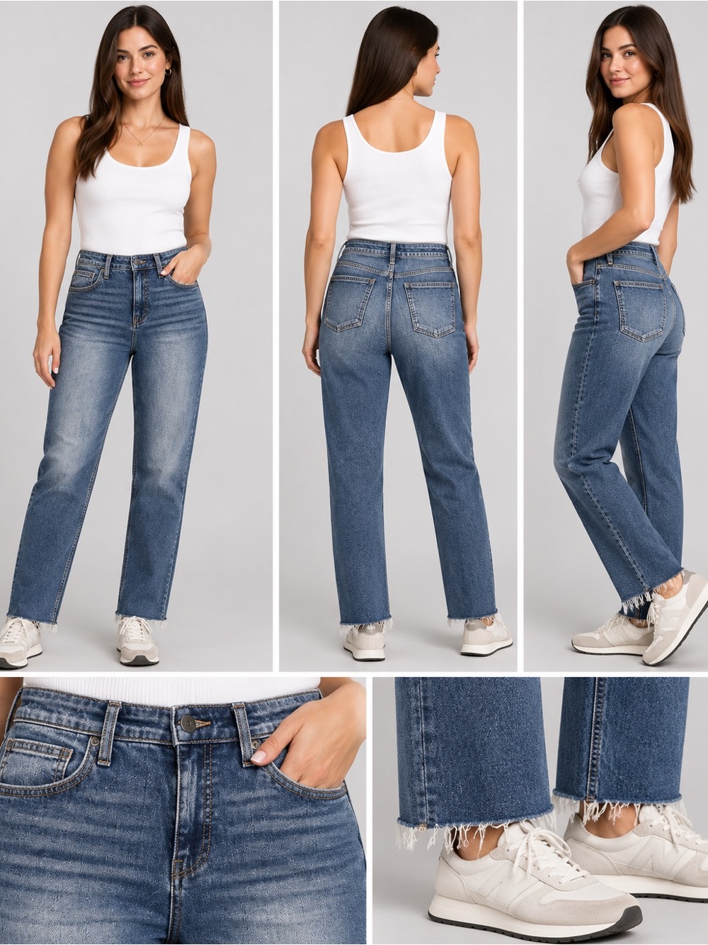 KUT from the Kloth Rachael Fab Ab Mom Jeans High Rise Raw Hem 12L
